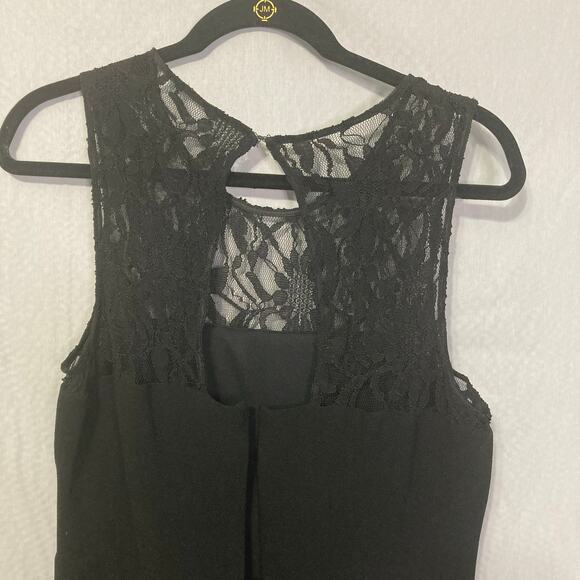 TAYLOR Women’s Size 8 Black Lace Bodice Jumpsuit Elegant Stretch Evening - Picture 3 of 9